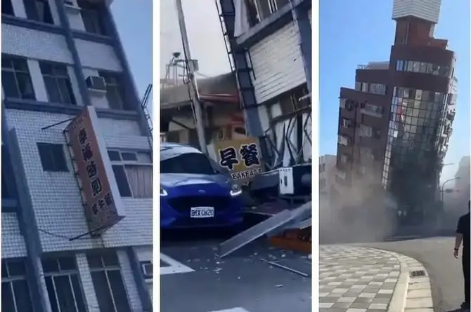 Impactantes imágenes del terremoto que sacudió a Taiwán (+videos)