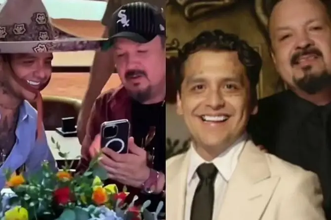 ¡Soltó la sopa! Christian Nodal revela cómo es Pepe Aguilar como suegro (+video)