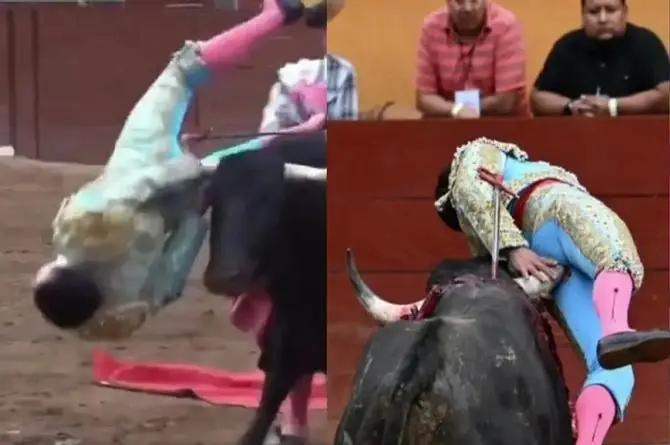 Torero Emilio Macías sufre aparatosa cornada ¡Por la retaguardia! (+videos)